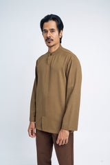 Kemudi Modern Fit Long Sleeves Top - Olive
