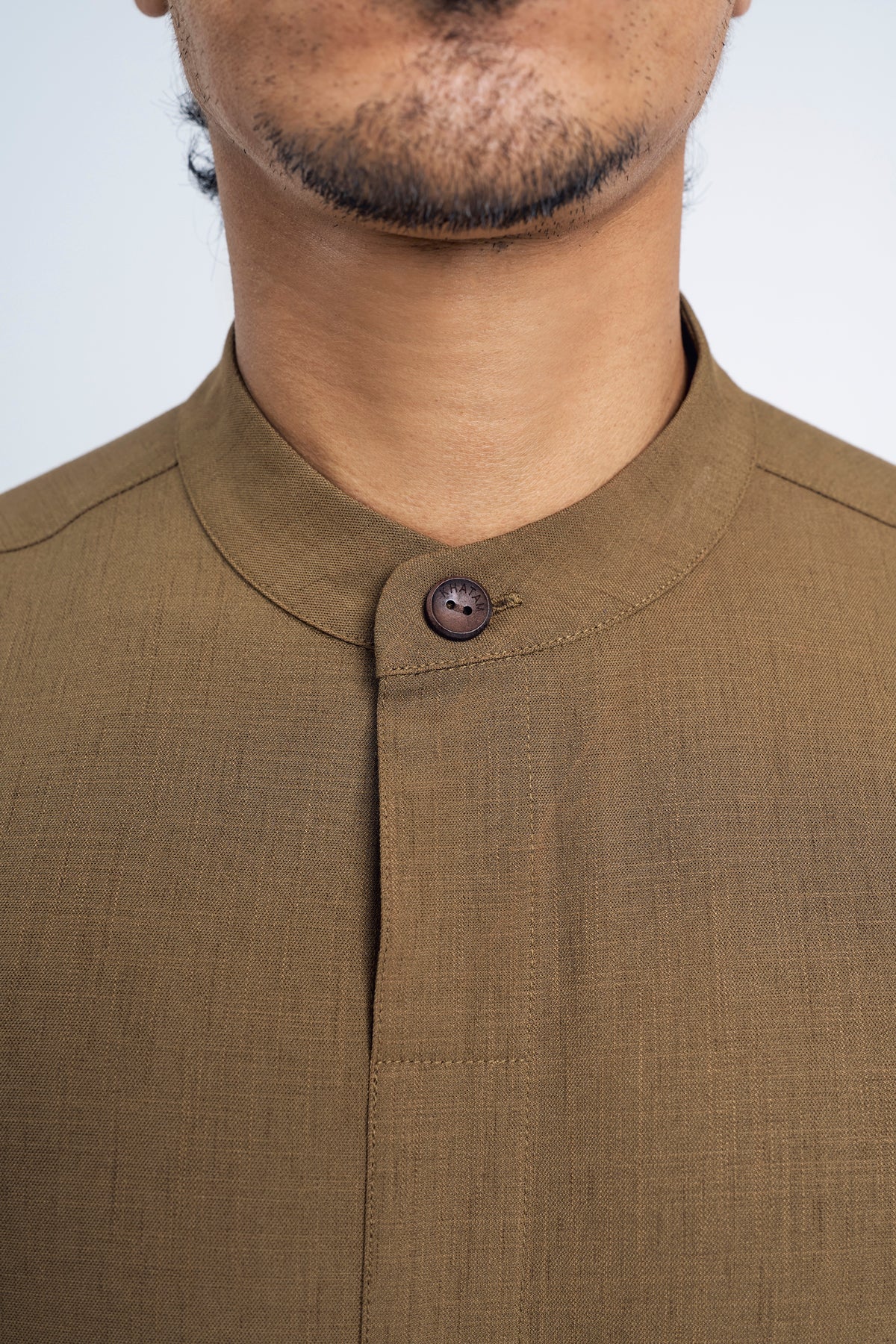 Kemudi Modern Fit Long Sleeves Top - Olive