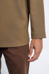 Kemudi Modern Fit Long Sleeves Top - Olive