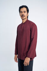 Kemudi Modern Fit Long Sleeves Top - Red