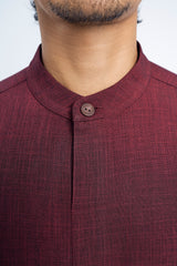 Kemudi Modern Fit Long Sleeves Top - Red