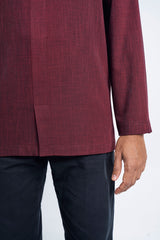 Kemudi Modern Fit Long Sleeves Top - Red