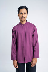 Kemudi Modern Fit Long Sleeves Top - Mulberry