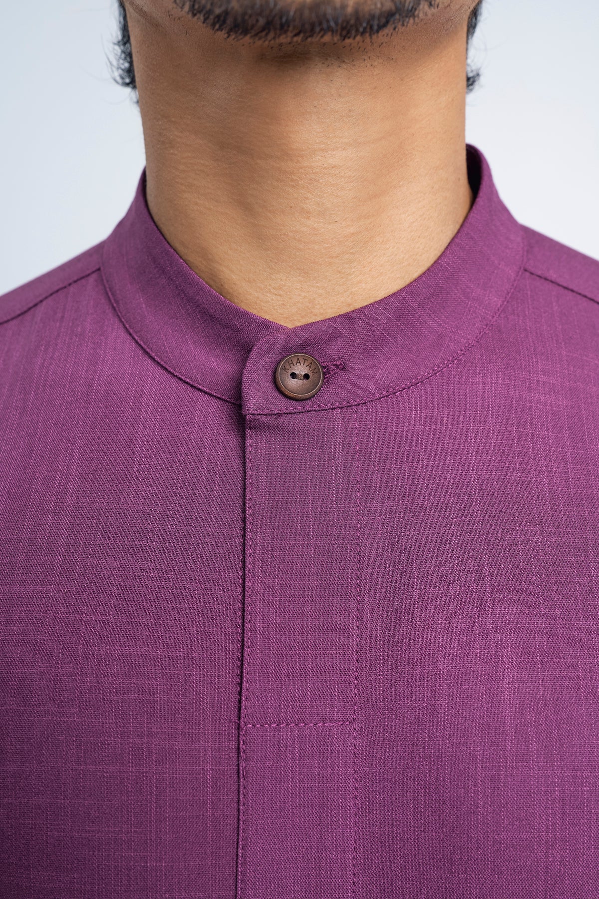 Kemudi Modern Fit Long Sleeves Top - Mulberry