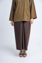 Kemudi Women Baju Kurung Kedah - Olive Brown