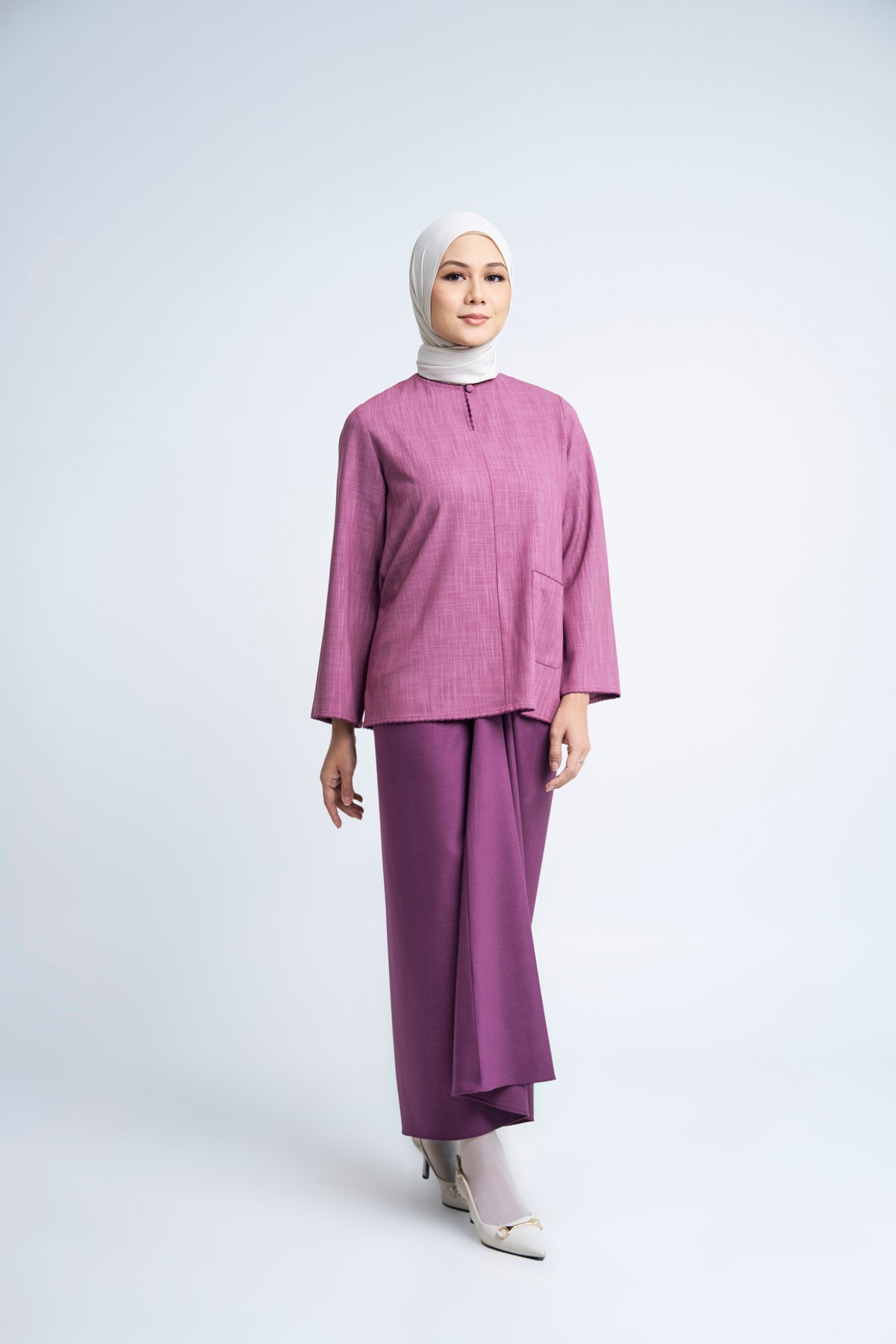 Kemudi Women Baju Kurung Kedah - Mulberry Pink