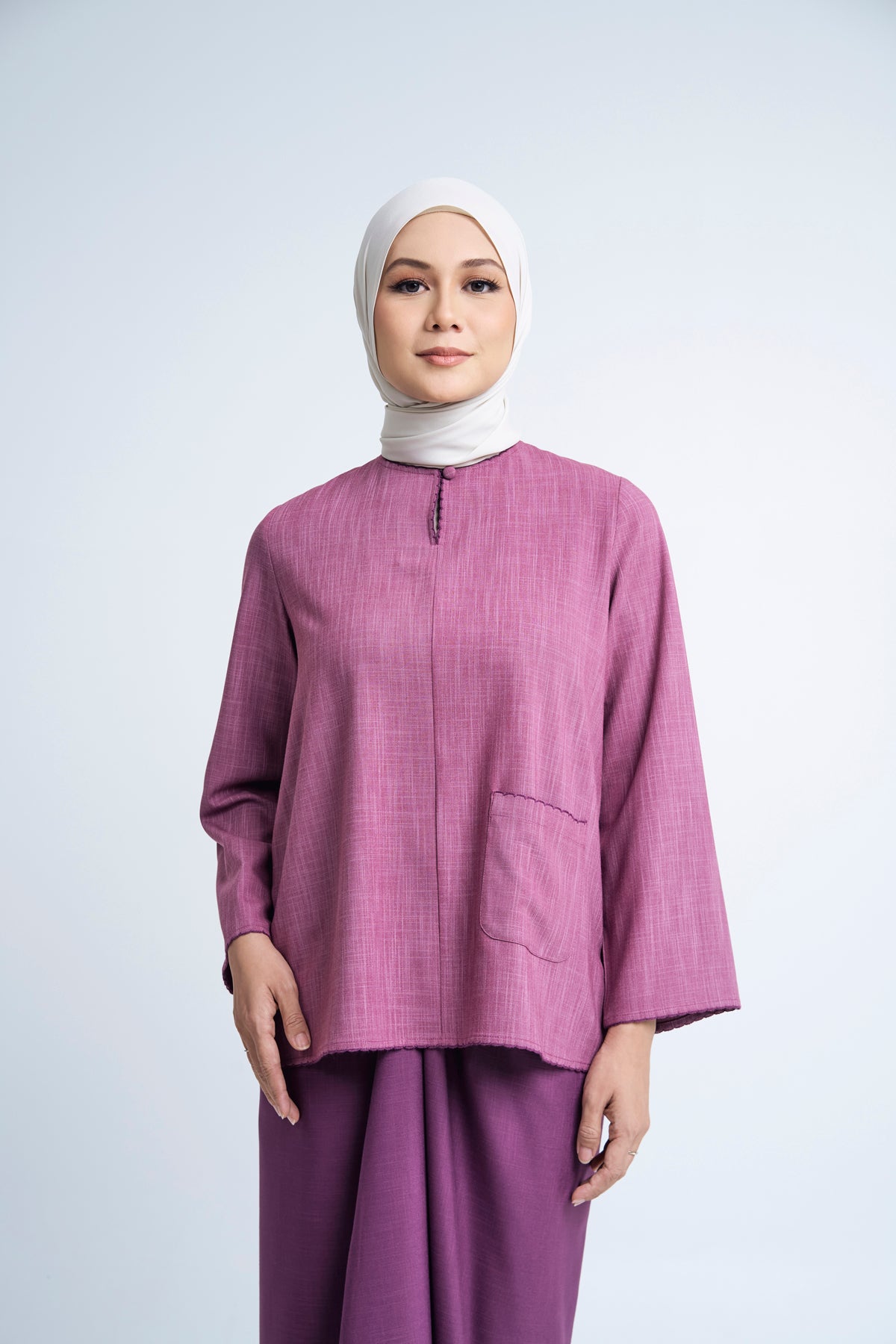 Kemudi Women Baju Kurung Kedah - Mulberry Pink