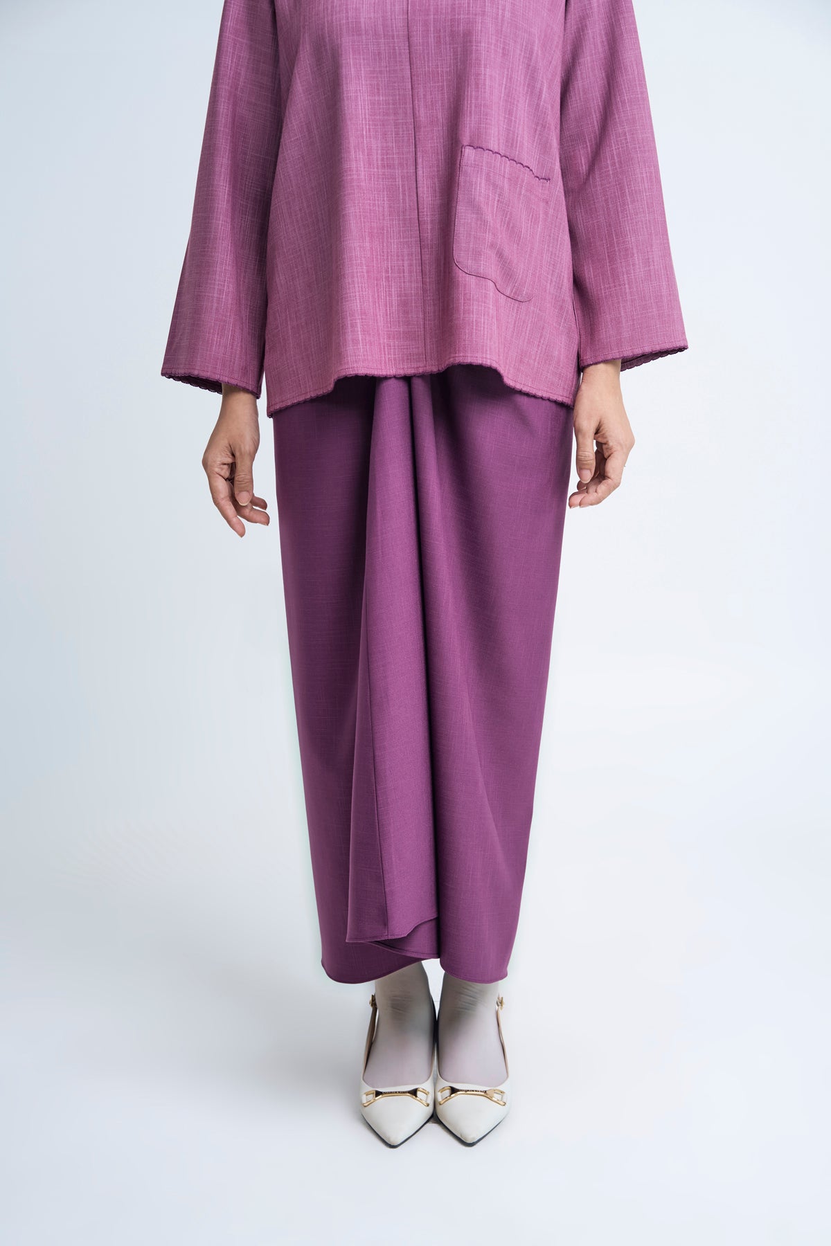 Kemudi Women Baju Kurung Kedah - Mulberry Pink
