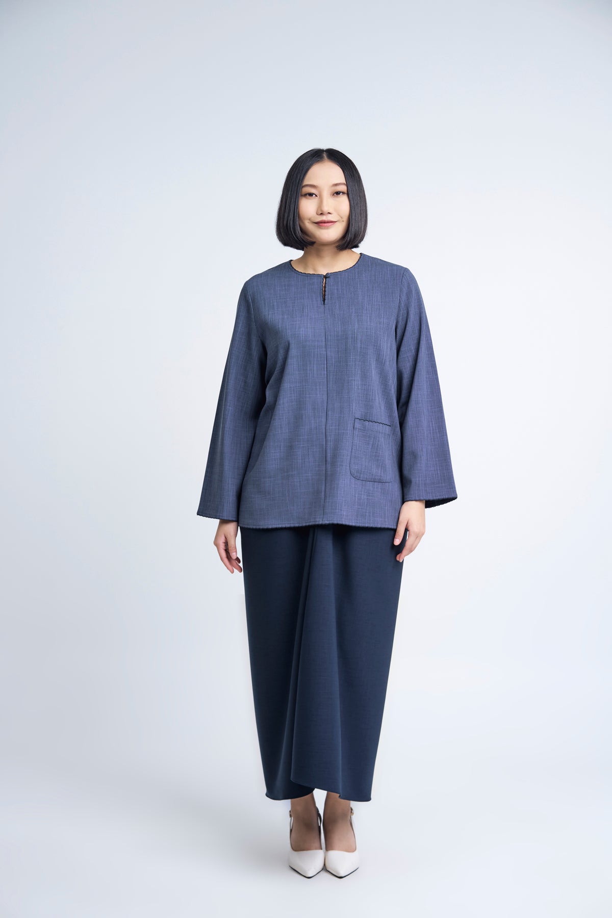 Kemudi Women Baju Kurung Kedah - Dark Blue