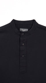 Kuadra Loose Fit Men Top Quarter Sleeve - Black