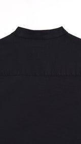 Kuadra Loose Fit Men Top Quarter Sleeve - Black