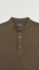 Kuadra Loose Fit Men Top Quarter Sleeve - Burnt Olive