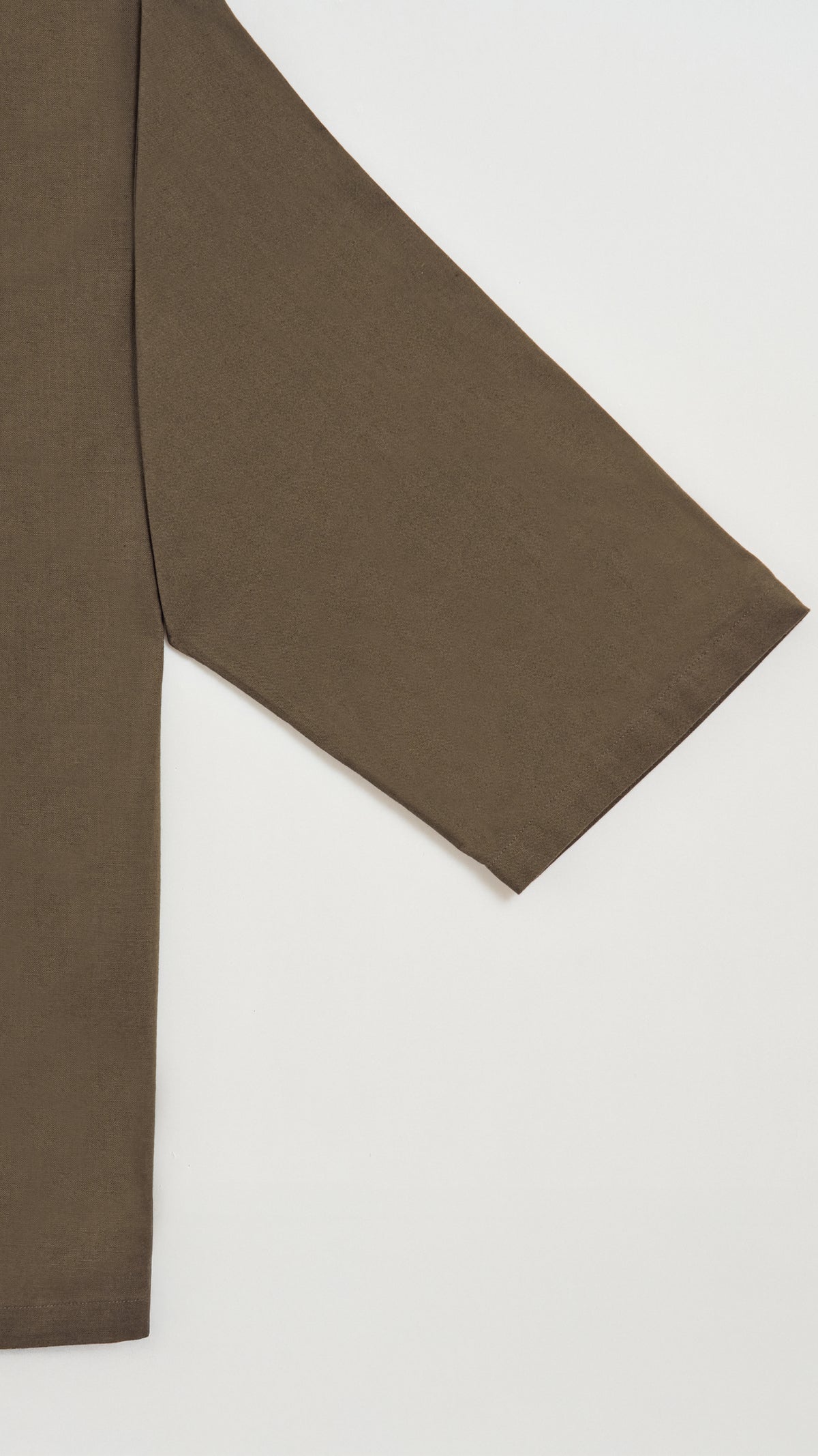 Kuadra Loose Fit Men Top Quarter Sleeve - Burnt Olive