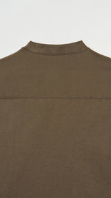 Kuadra Loose Fit Men Top Quarter Sleeve - Burnt Olive