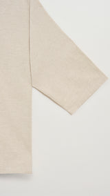 Kuadra Loose Fit Men Top Quarter Sleeve - Sand Beige