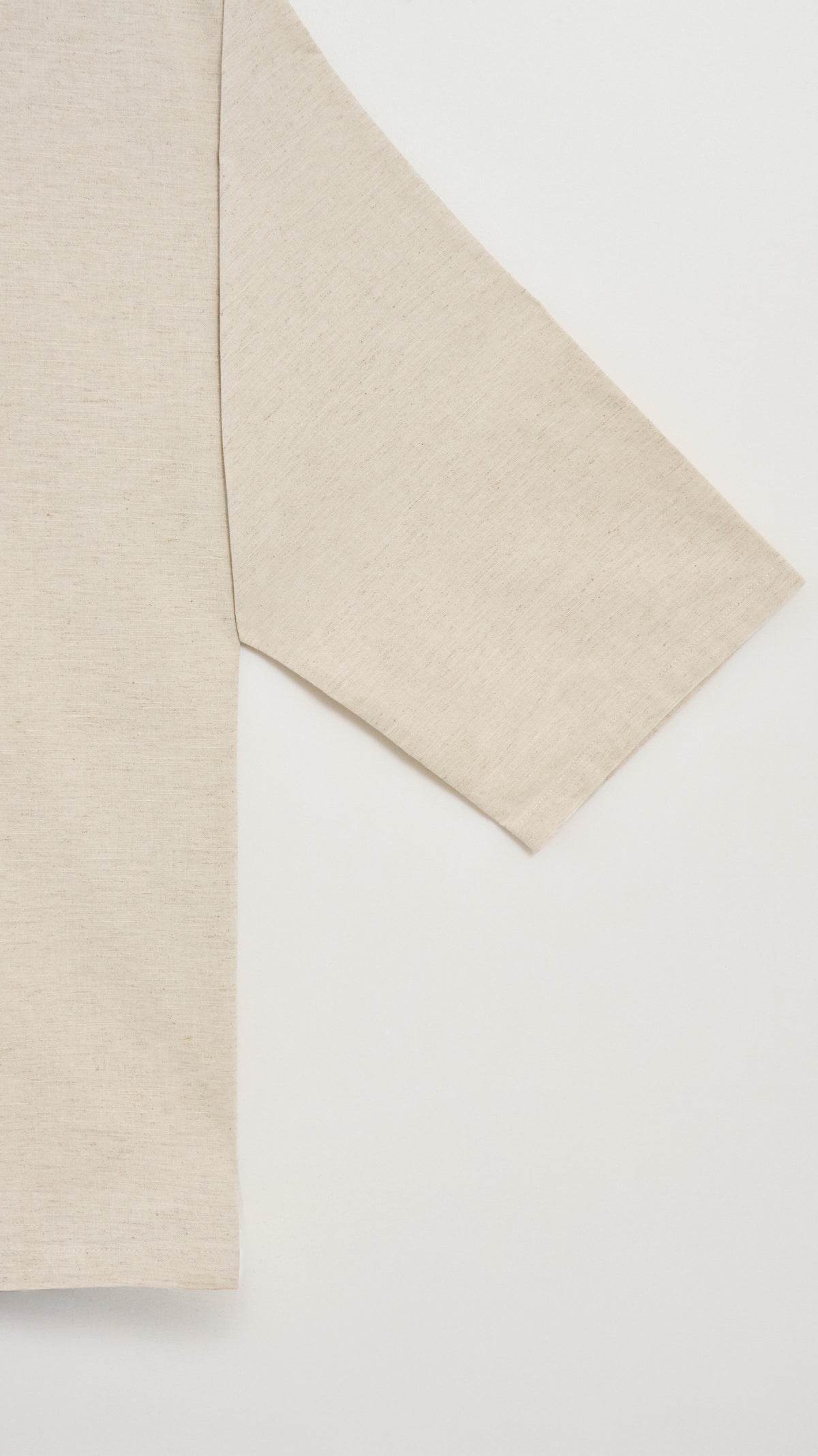 Kuadra Loose Fit Men Top Quarter Sleeve - Sand Beige