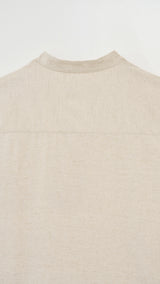 Kuadra Loose Fit Men Top Quarter Sleeve - Sand Beige