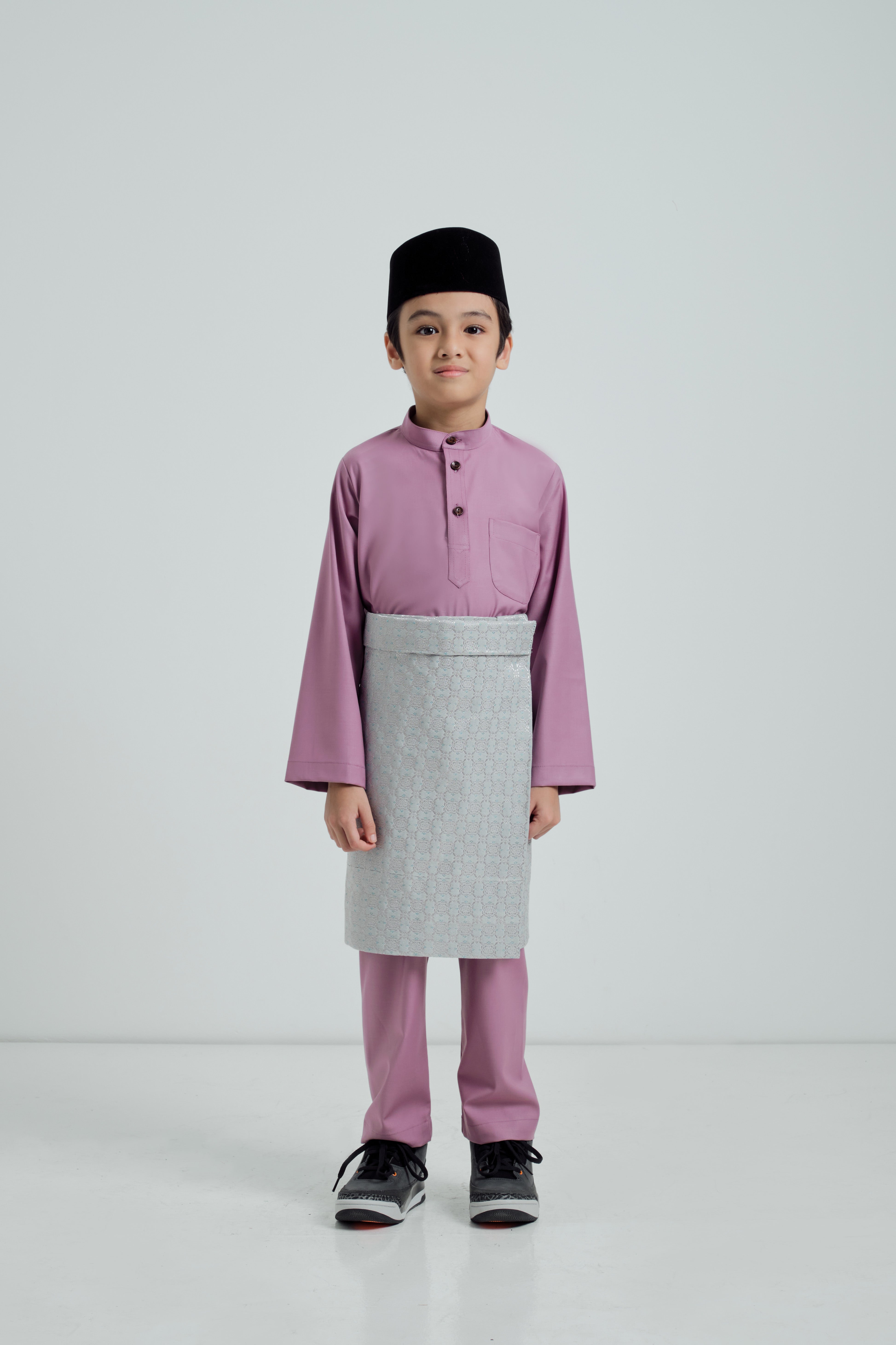 Patawali Boys Baju Melayu Cekak Musang - Lavender