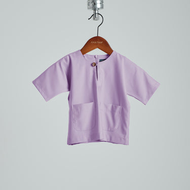 Patawali Baby Boys Baju Melayu Teluk Belanga - Lavender