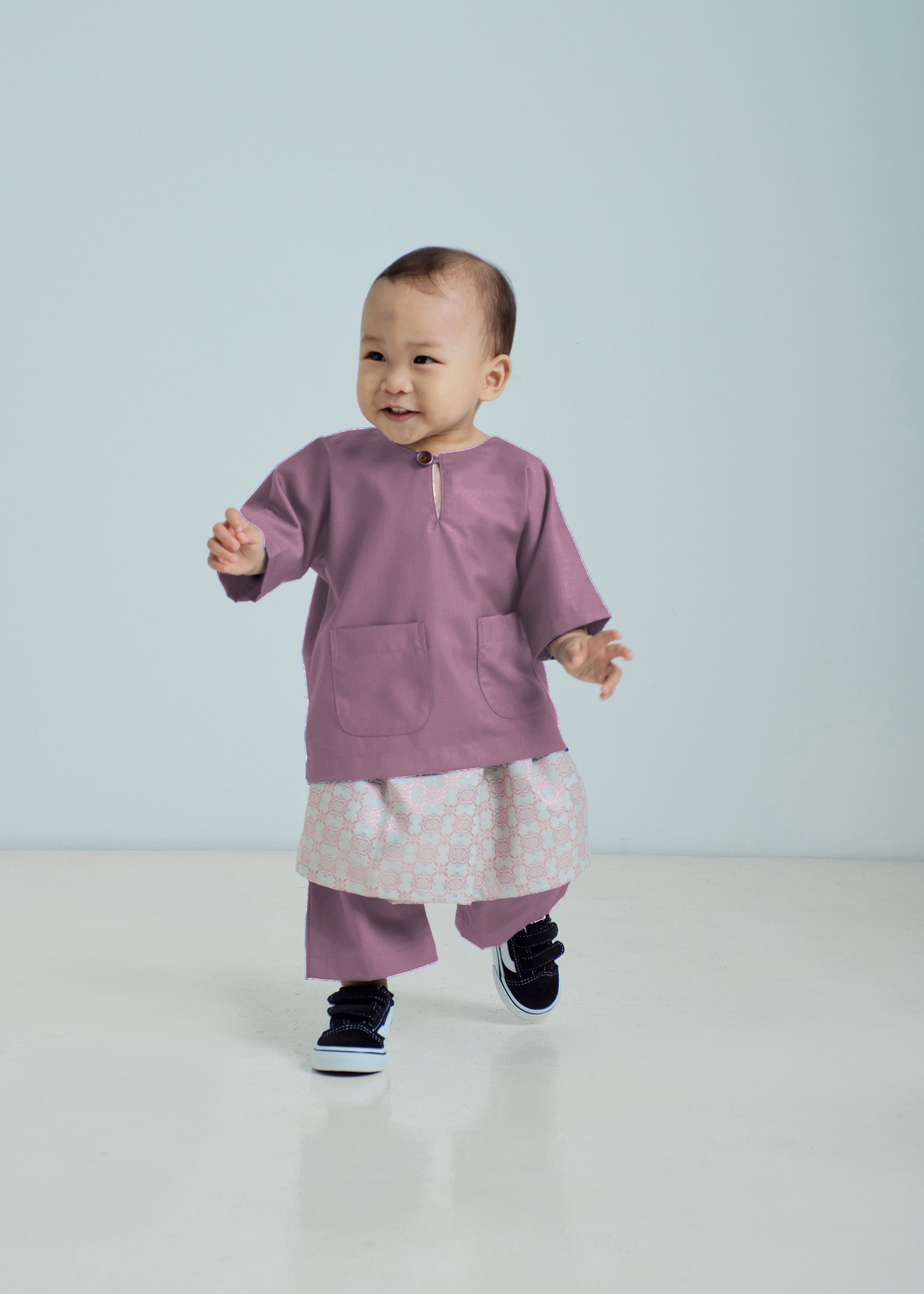 Patawali Baby Boys Baju Melayu Teluk Belanga - Lavender