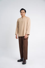 Lembar Modern Fit Long Sleeves Top - Beige