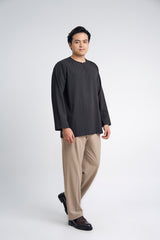 Lembar Modern Fit Long Sleeves Top - Black