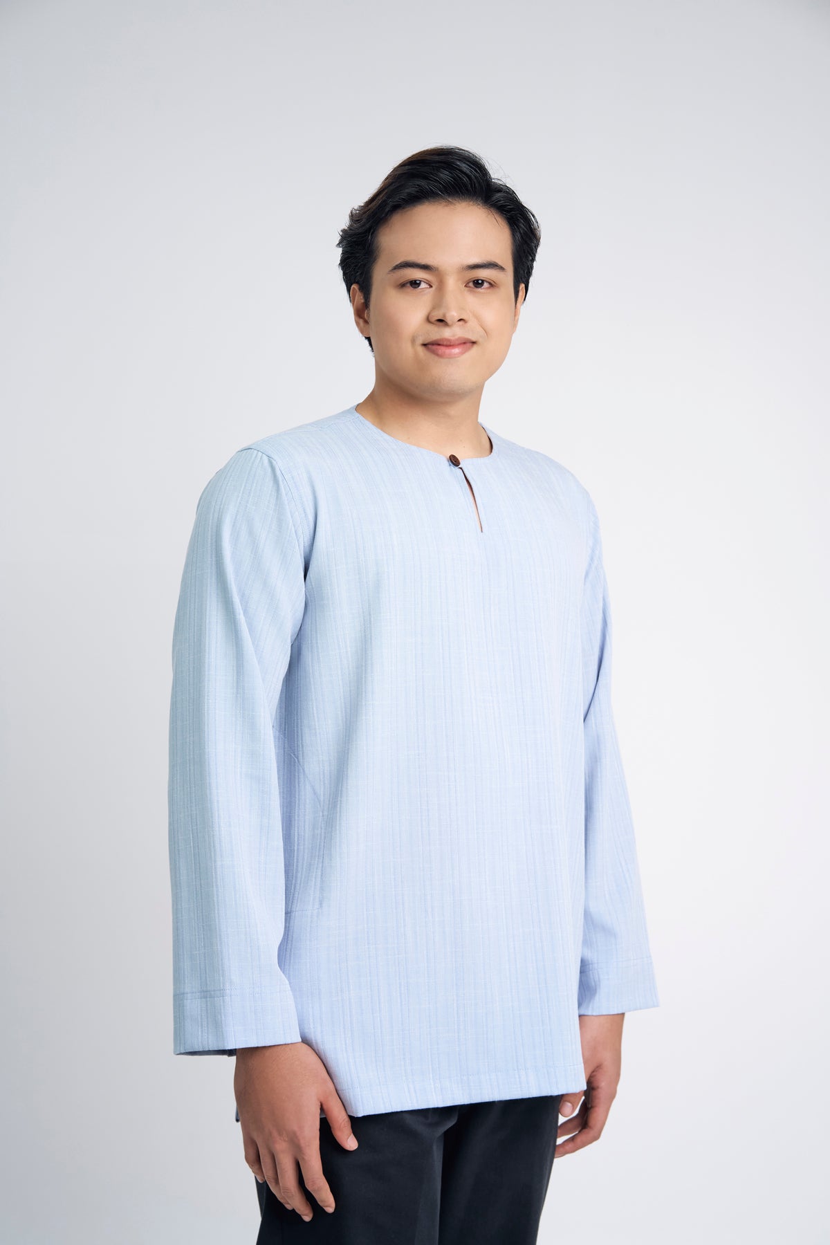 Lembar Modern Fit Long Sleeves Top - Light Blue