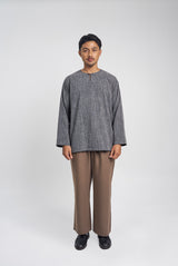 Lembar Modern Fit Long Sleeves Top - Charcoal