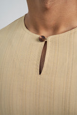 Lembar Modern Fit Long Sleeves Top - Light Brown