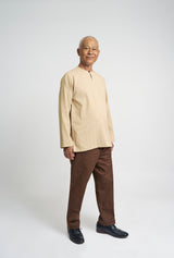 Lembar Modern Fit Long Sleeves Top - Light Brown