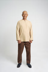 Lembar Modern Fit Long Sleeves Top - Light Brown