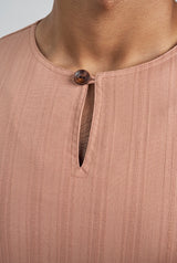 Lembar Modern Fit Long Sleeves Top - Apricot