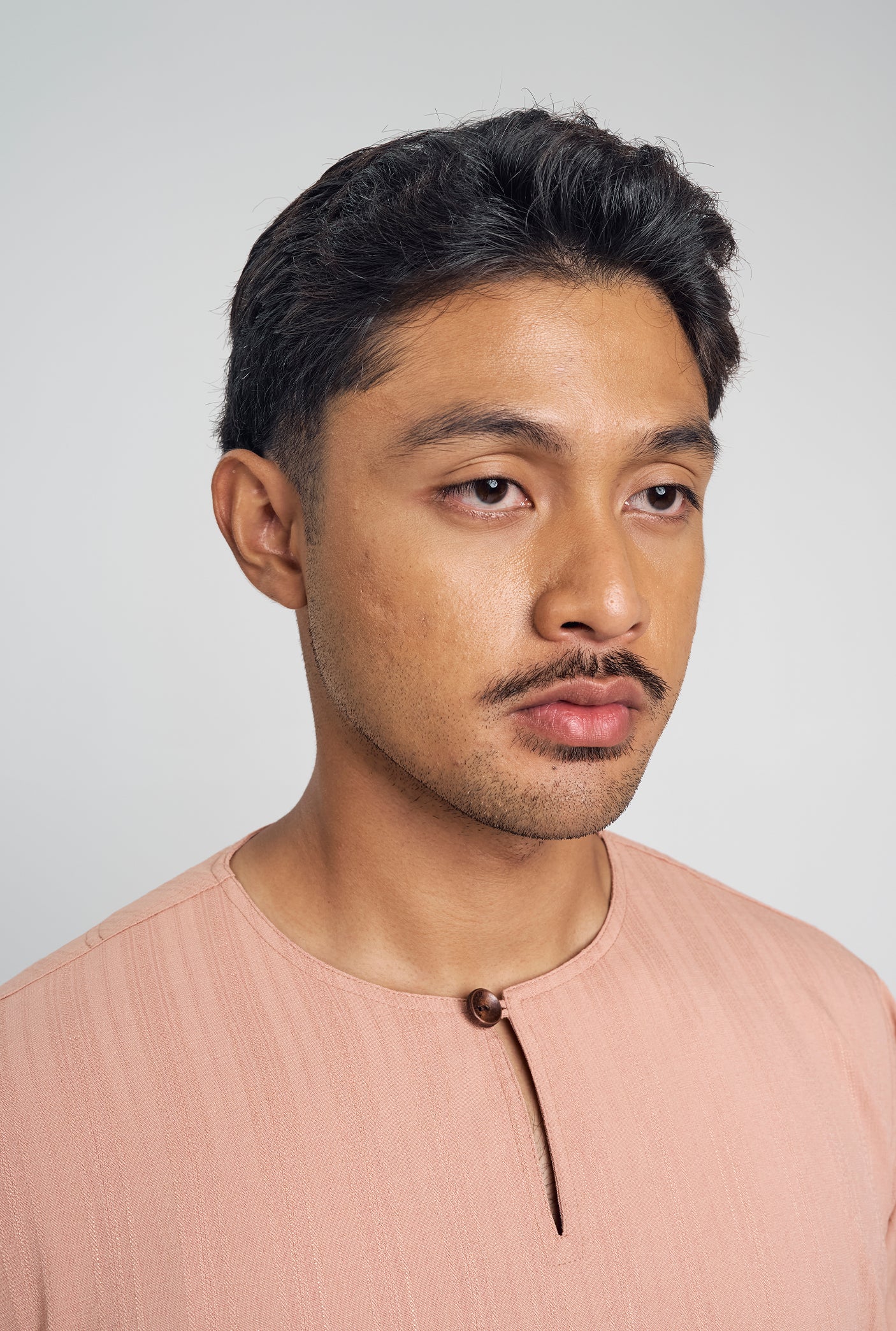 Lembar Modern Fit Long Sleeves Top - Apricot