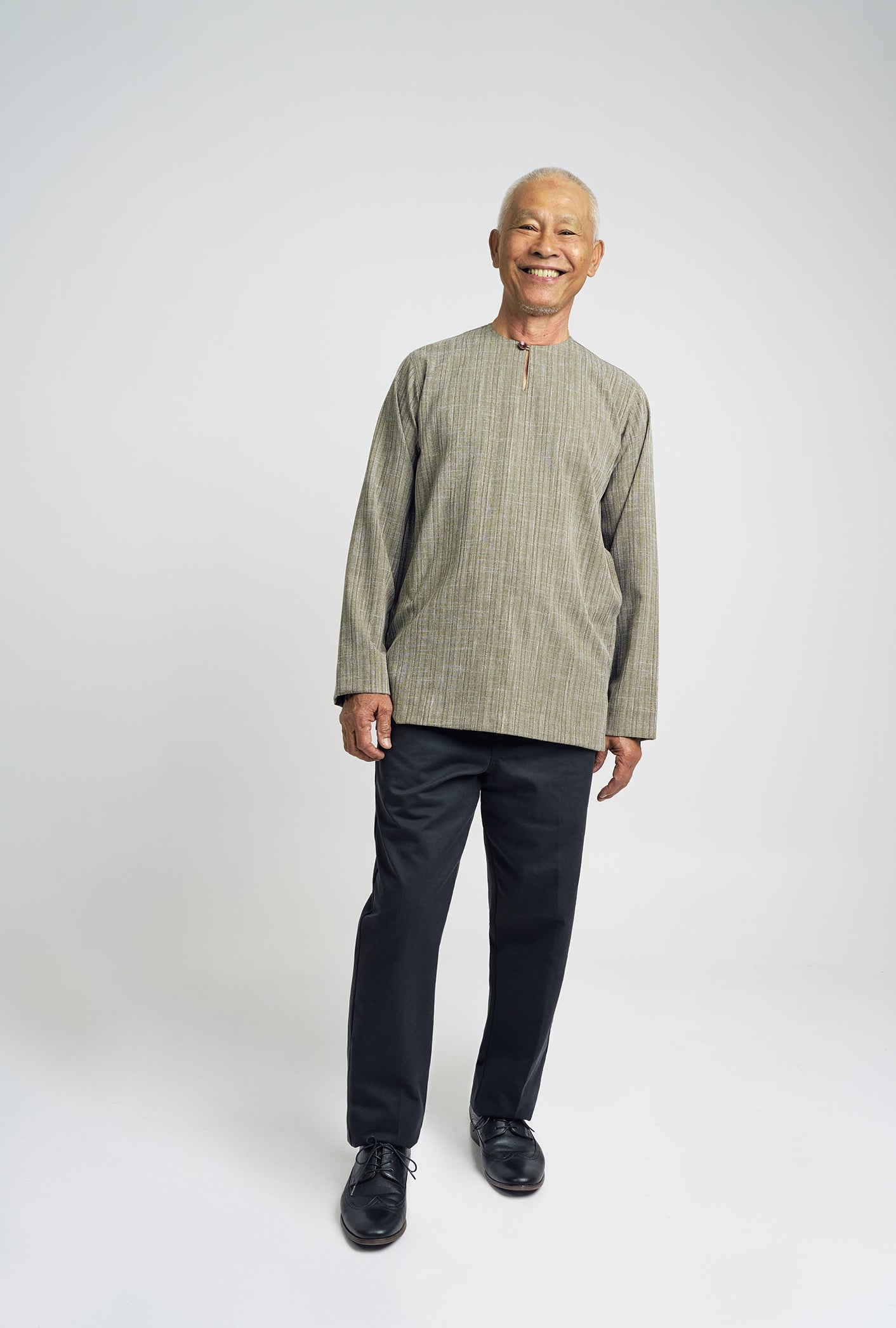 Lembar Modern Fit Long Sleeves Top - Seaweed Green