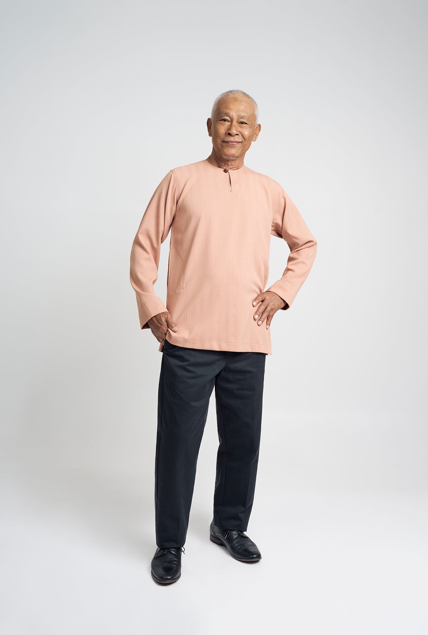 Lembar Modern Fit Long Sleeves Top - Apricot