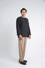 Lembar Modern Fit Long Sleeves Top - Black