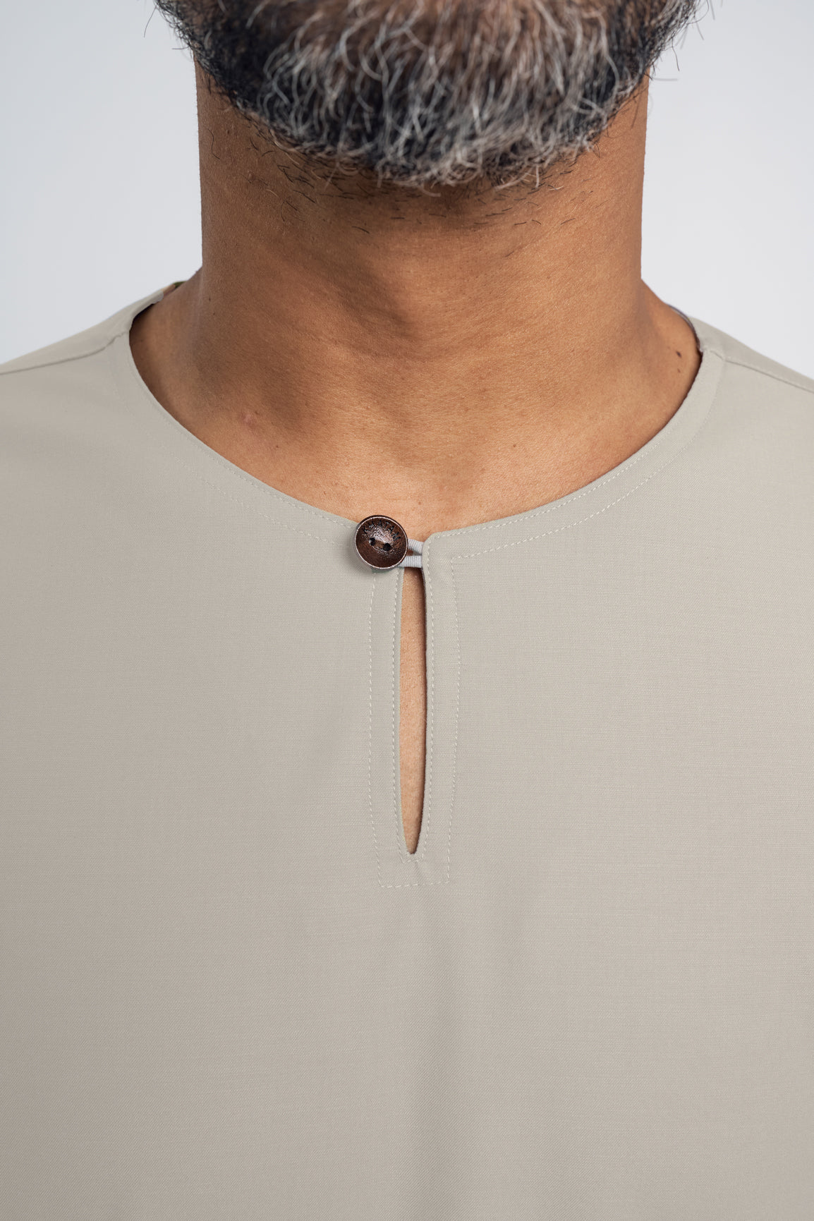 Patawali Modern Fit Baju Melayu Teluk Belanga - Light Khaki