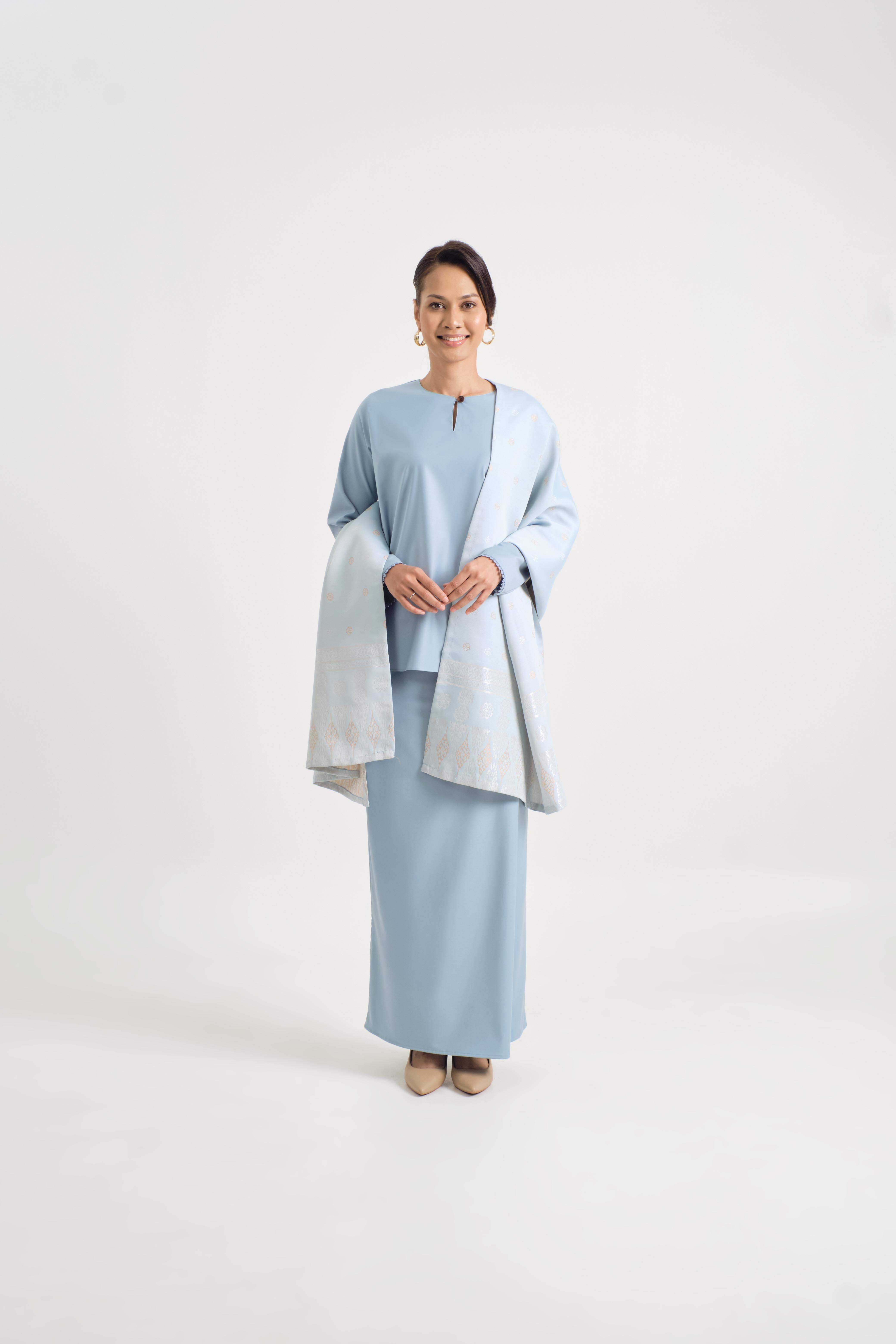 Patawali Baju Kurung - Light Blue