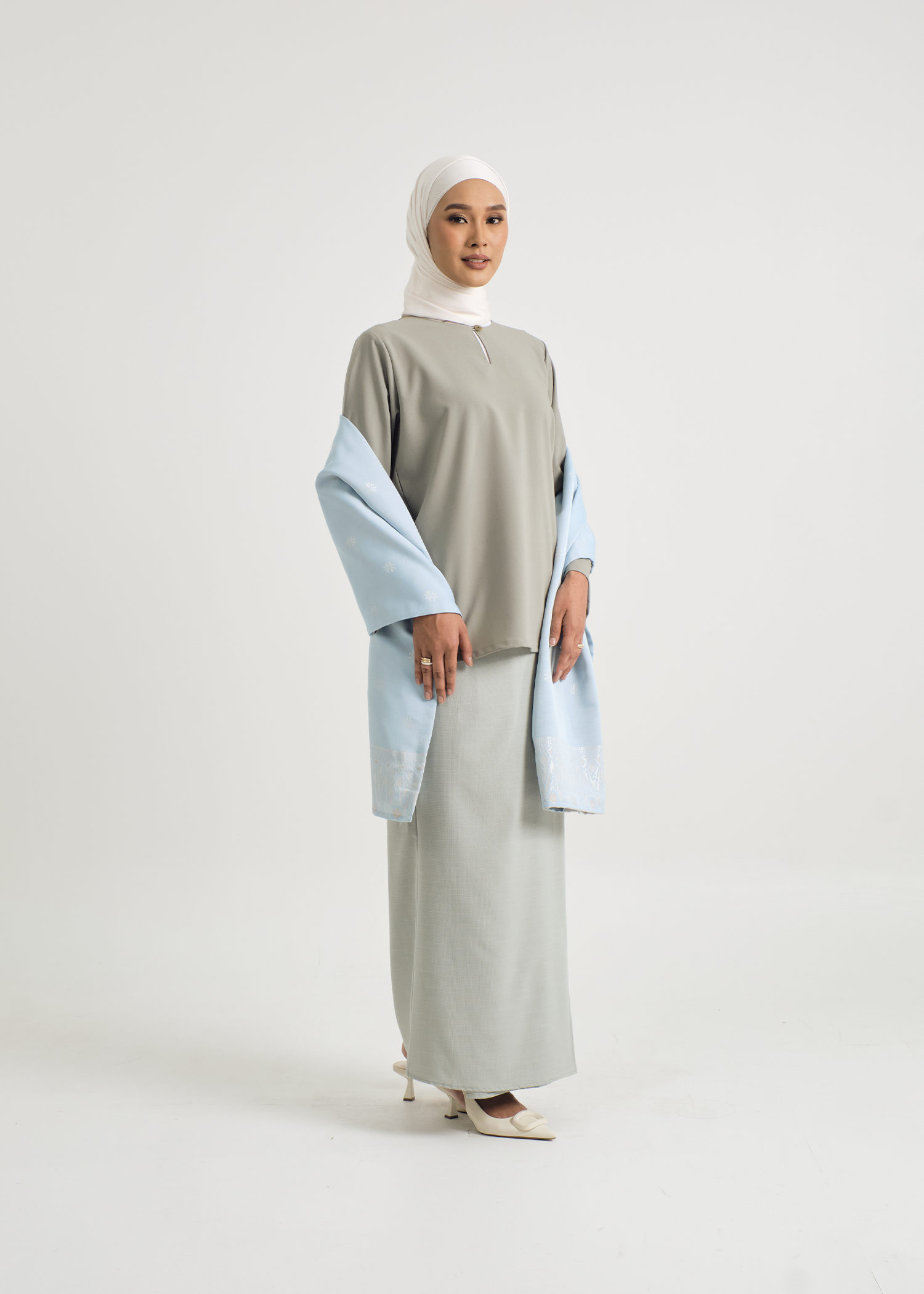 Selendang Jasa Rebung - Light Blue