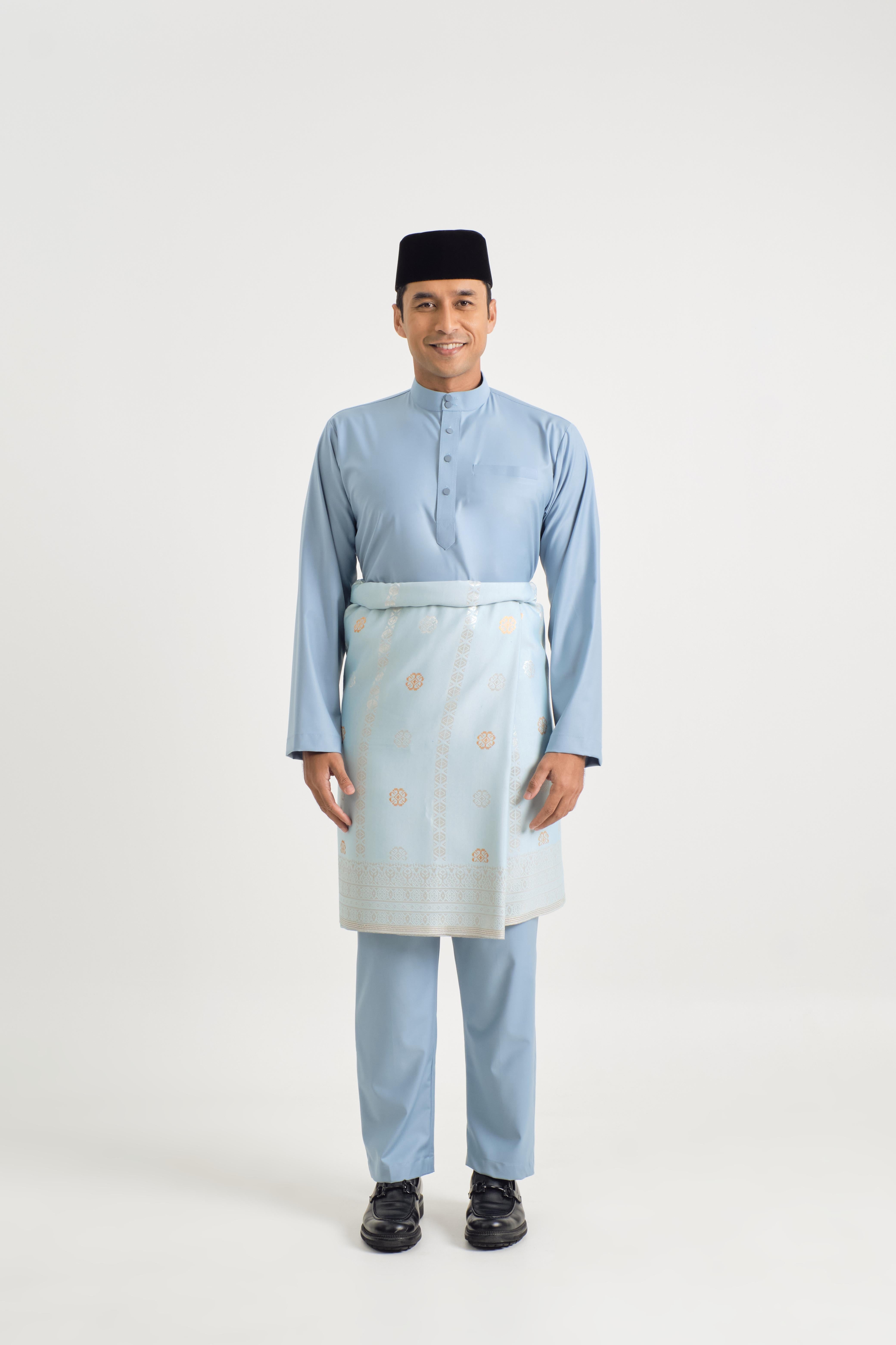 Patawali Baju Melayu Cekak Musang - Light Blue