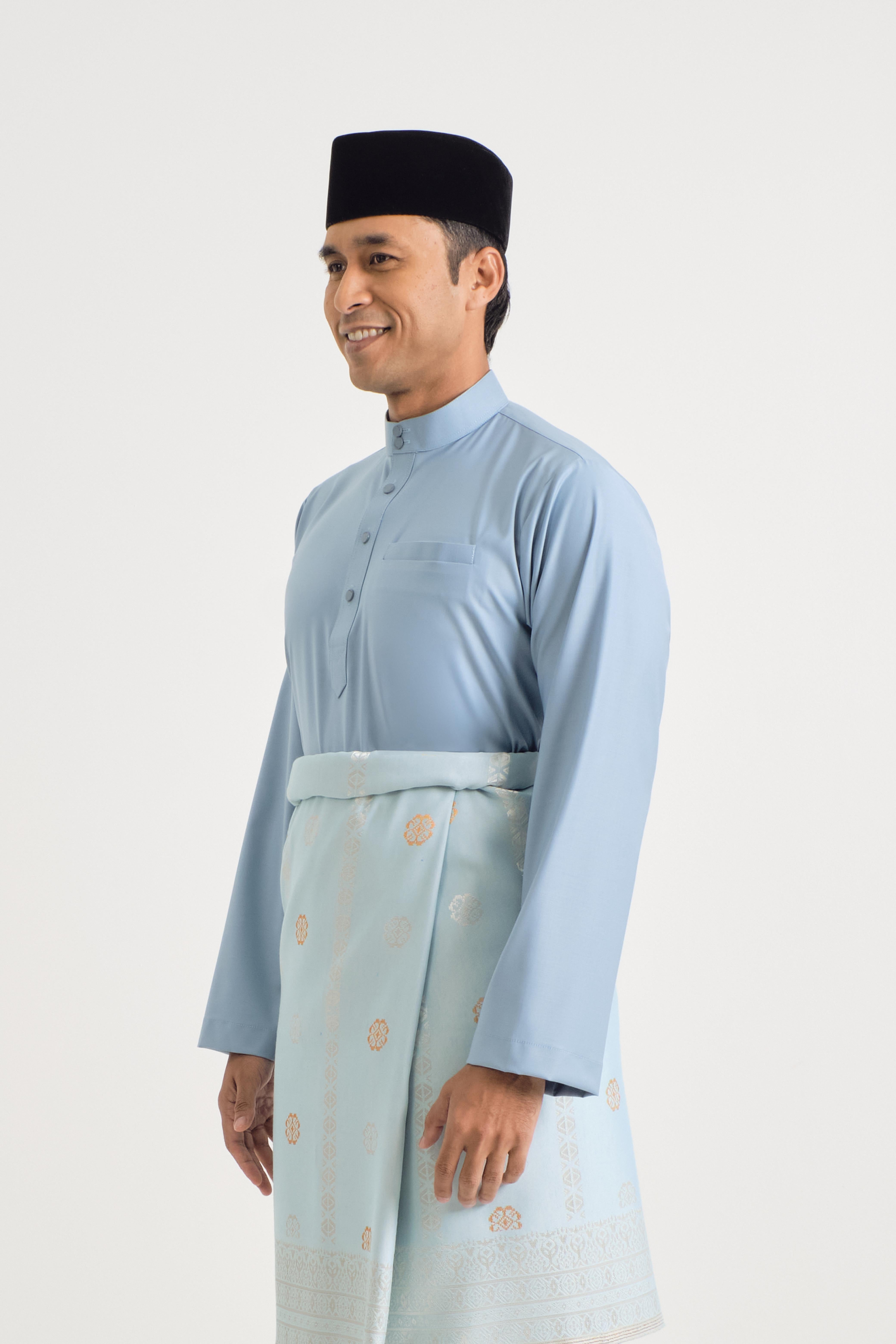 Patawali Baju Melayu Cekak Musang - Light Blue