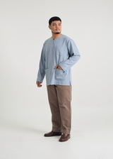 Pangku Plain Men Top Classic Fit - Light Blue