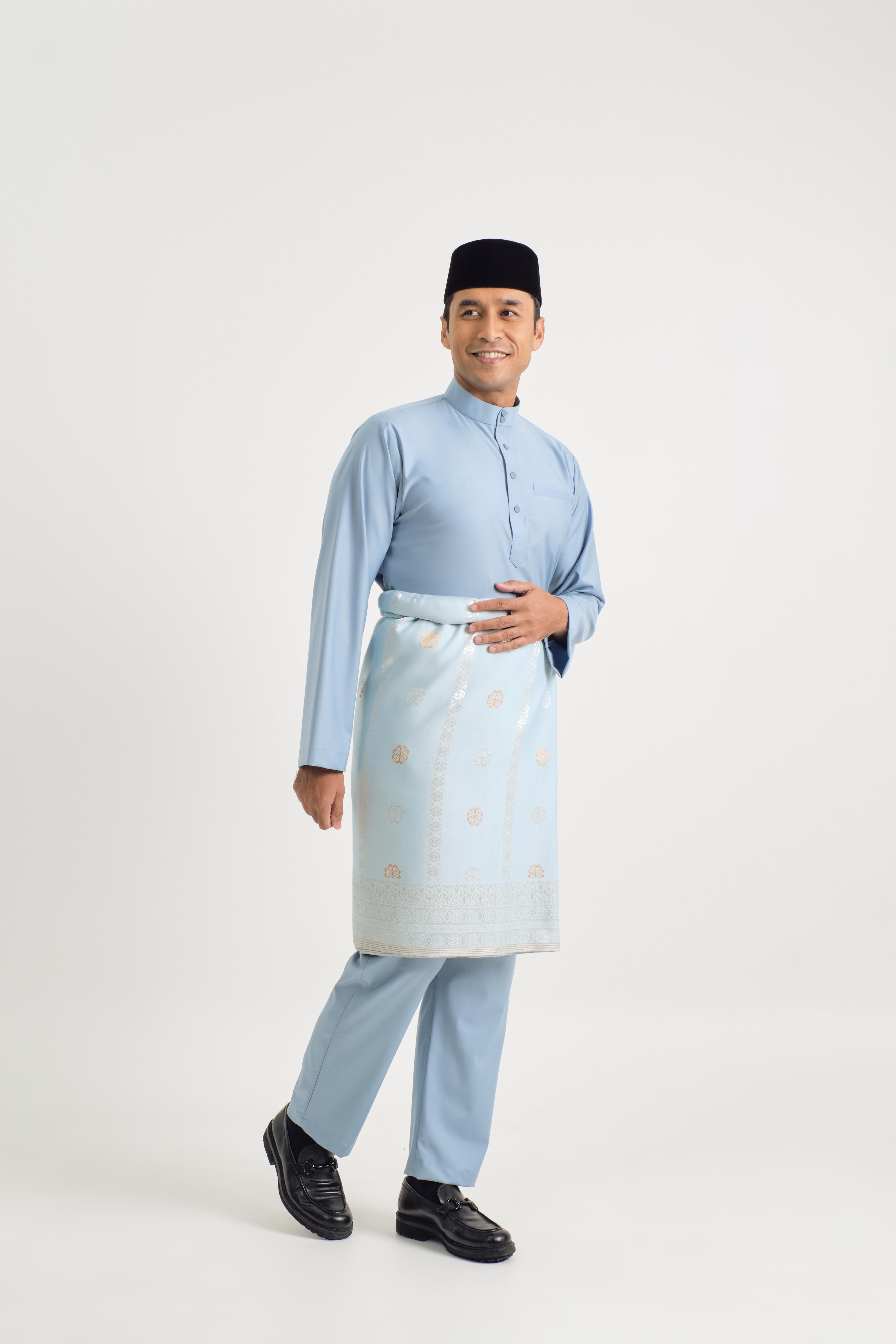 Patawali Baju Melayu Cekak Musang - Light Blue