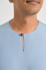 Patawali Modern Fit Baju Melayu Teluk Belanga - Light Blue