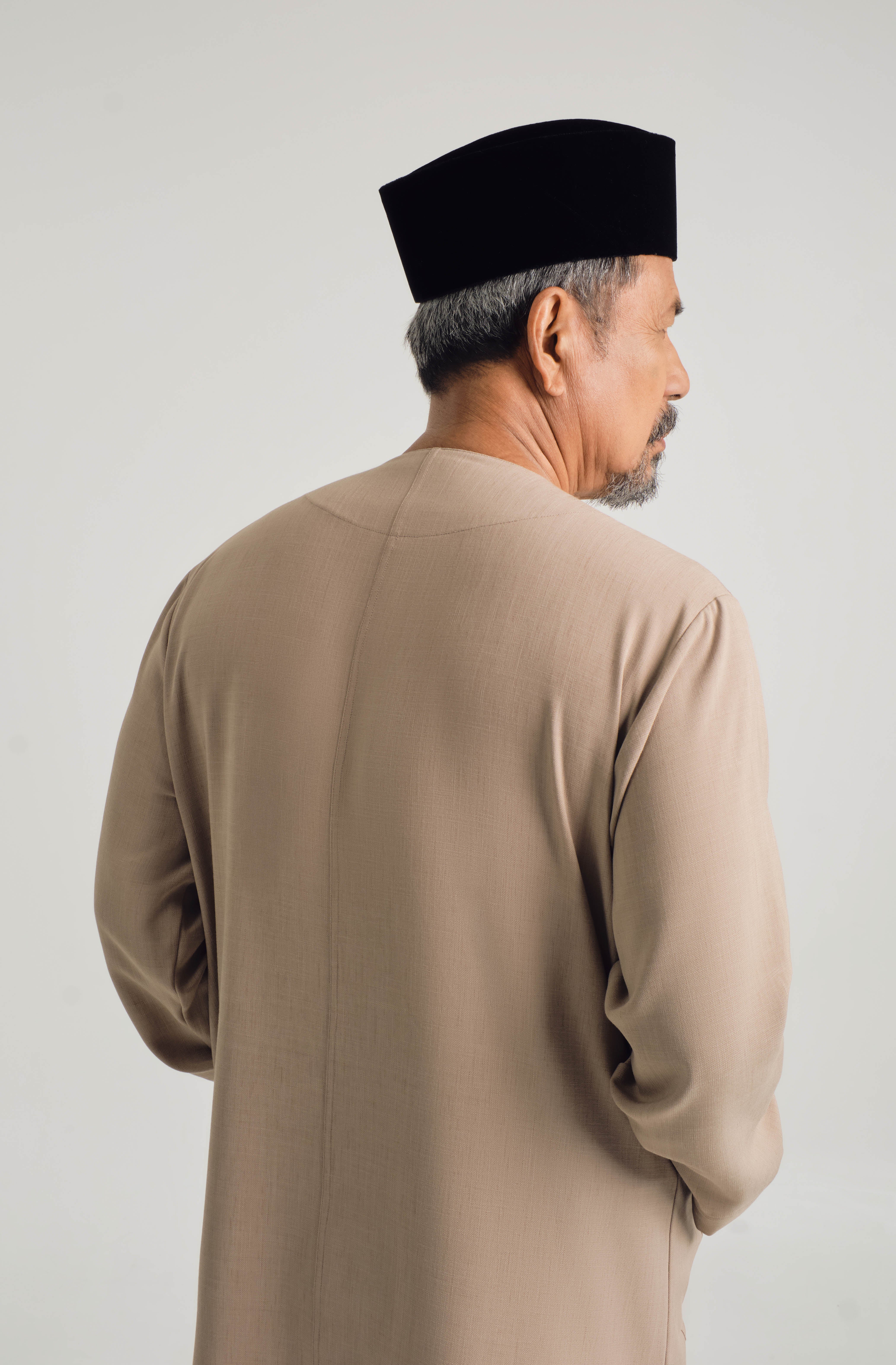 KHATAM x M.NASIR : Classic Fit Baju Melayu Teluk Belanga - Light Brown