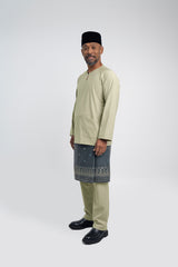 Patawali Modern Fit Baju Melayu Teluk Belanga - Light Khaki