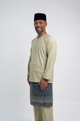 Patawali Modern Fit Baju Melayu Teluk Belanga - Light Khaki
