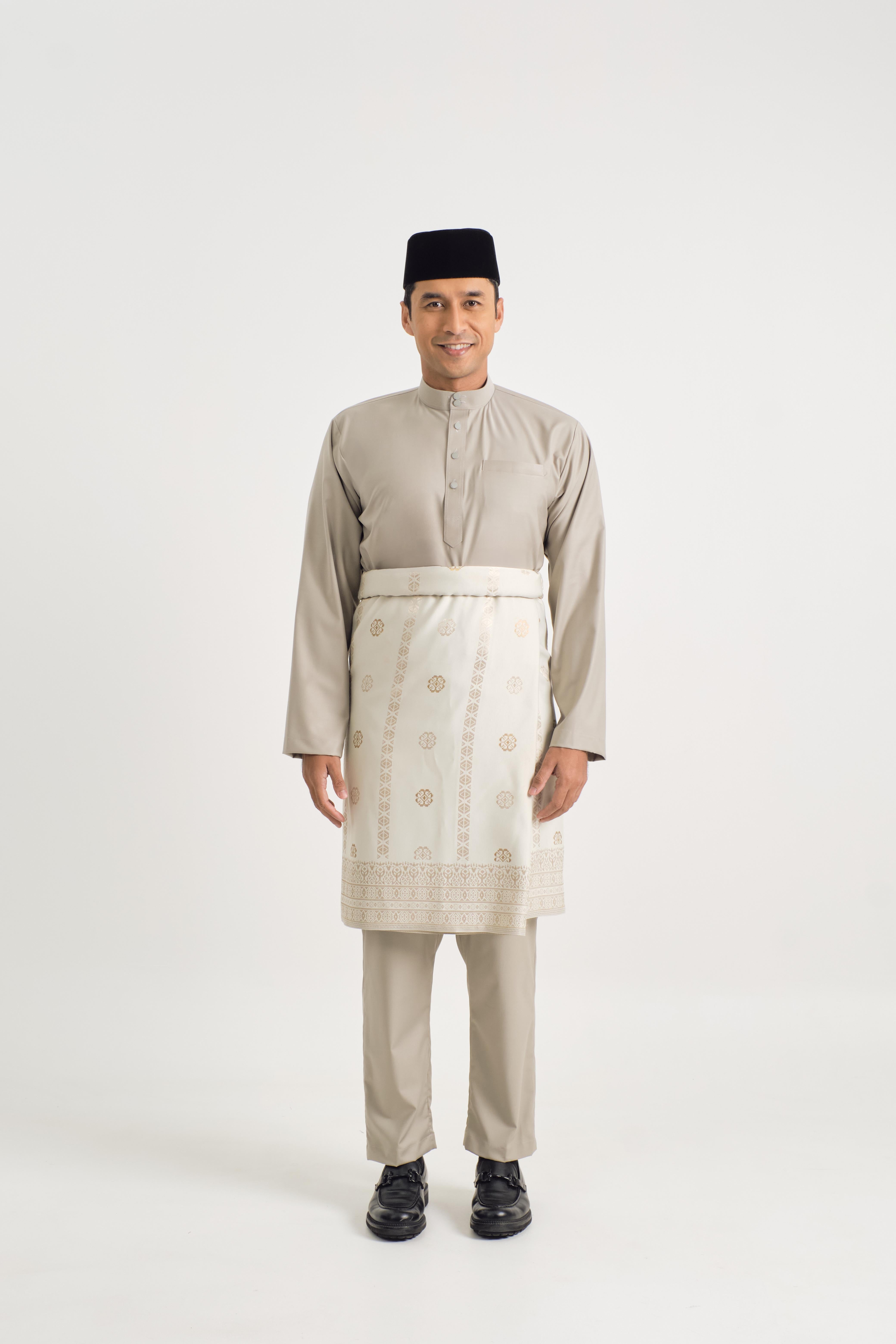 Patawali Baju Melayu Cekak Musang - Light Olive