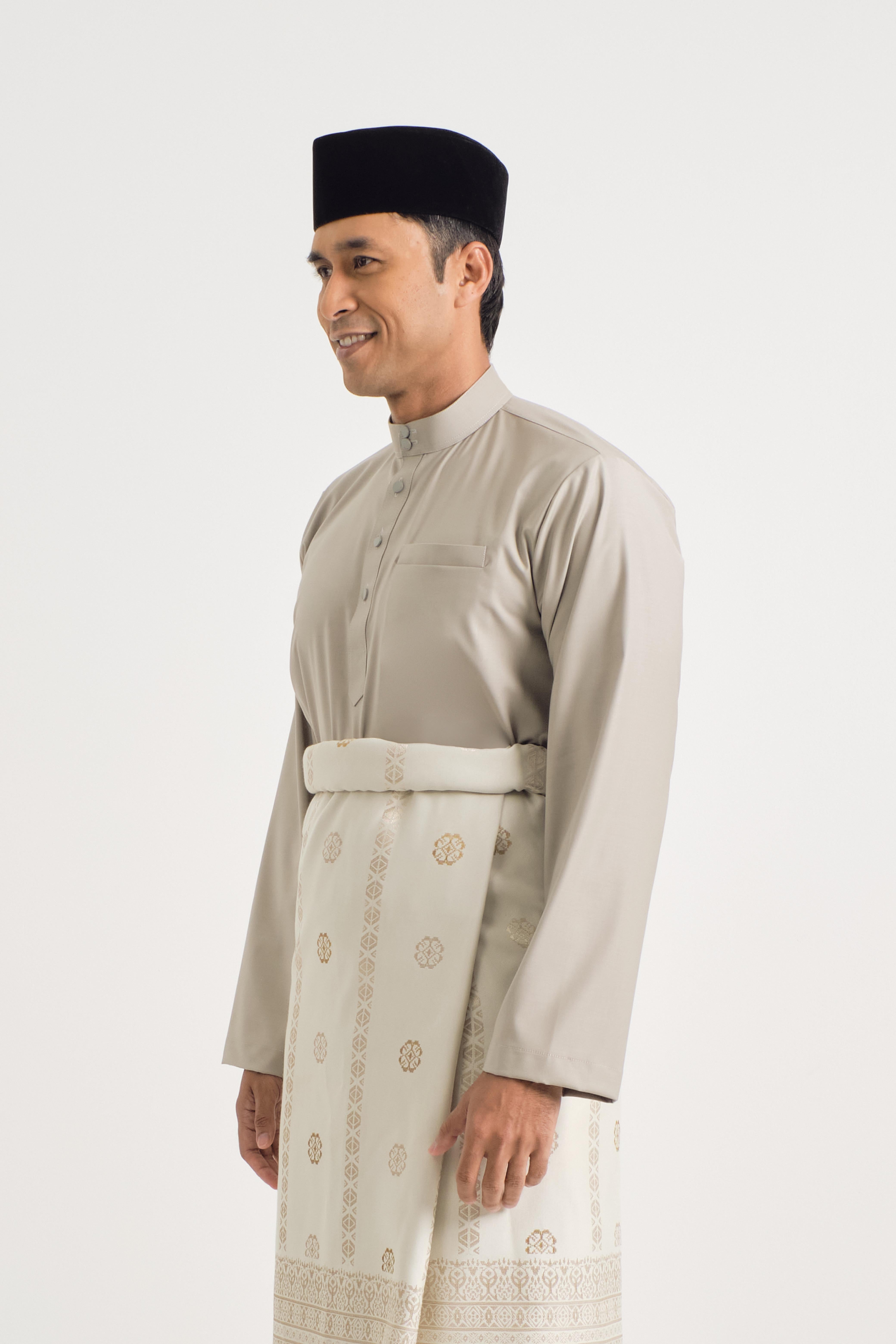 Patawali Baju Melayu Cekak Musang - Light Olive