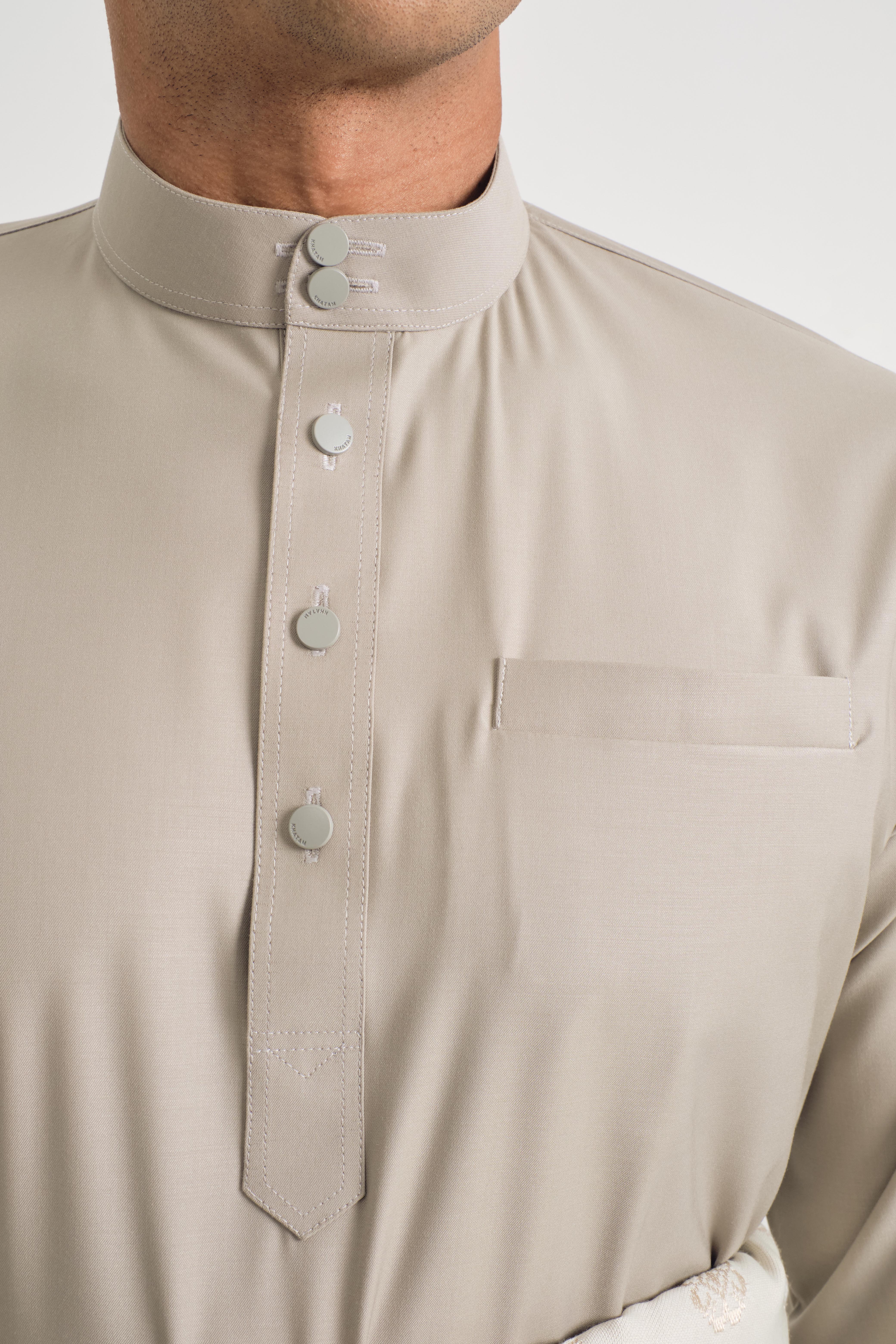 Patawali Baju Melayu Cekak Musang - Light Olive